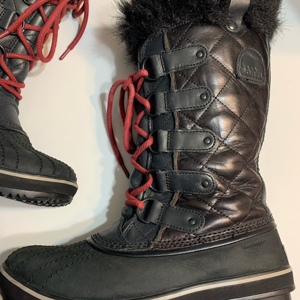 Sorel Tolfino Faux Fur Boots Black Size 7 - Picture 3 of 10
